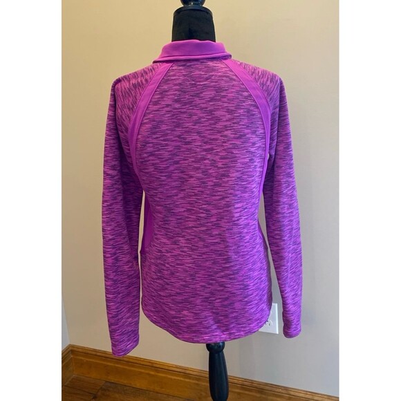 Tek Gear Jacket Women’s Fitted Sz Large Athletic Workout Full Zip Purple Black - Picture 5 of 10